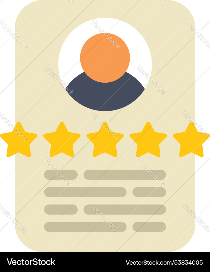 Customer review rating user experience with five Customer review rating user experience with five vector image