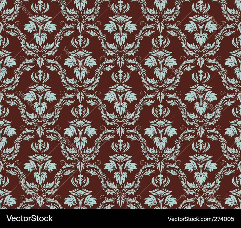 Damask pattern vector image