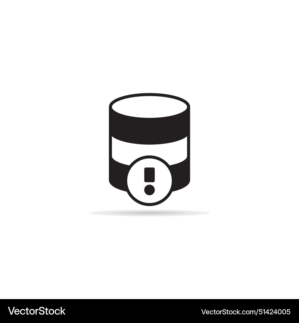 Database and error icon vector image