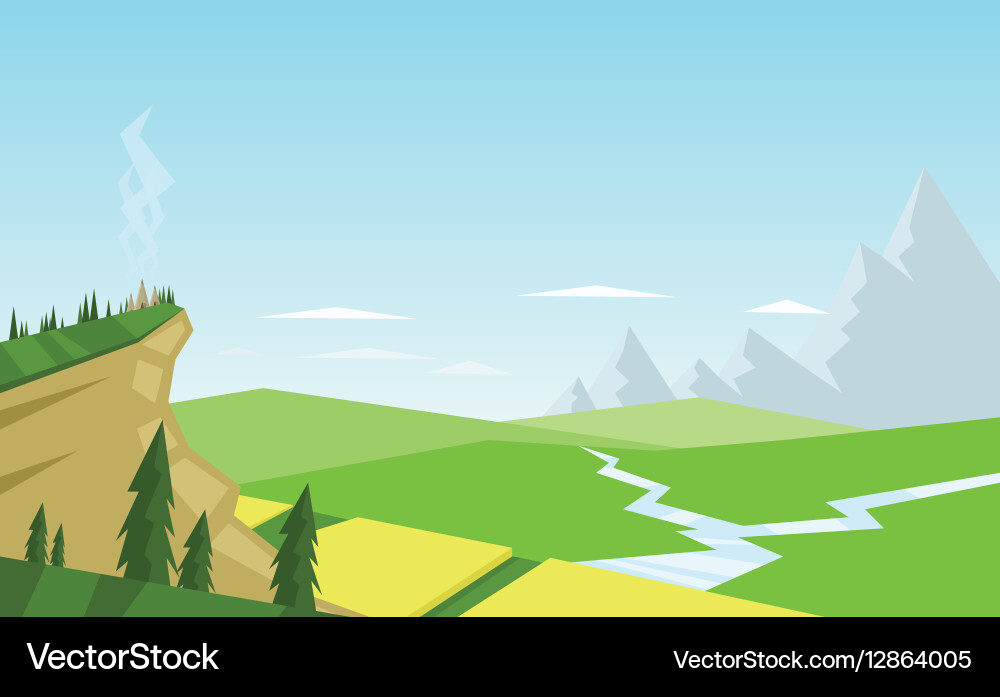 Digital abstract background with trees vector image