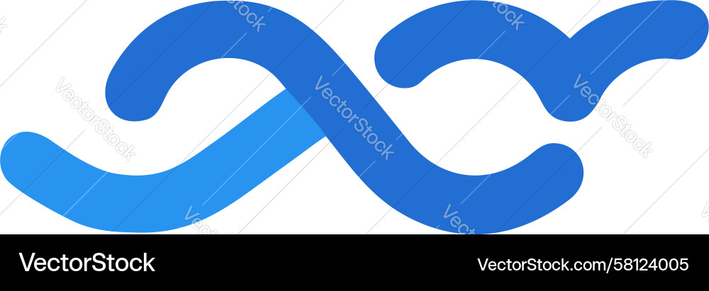 Dynamic Fluid Flow Shape Vector Image