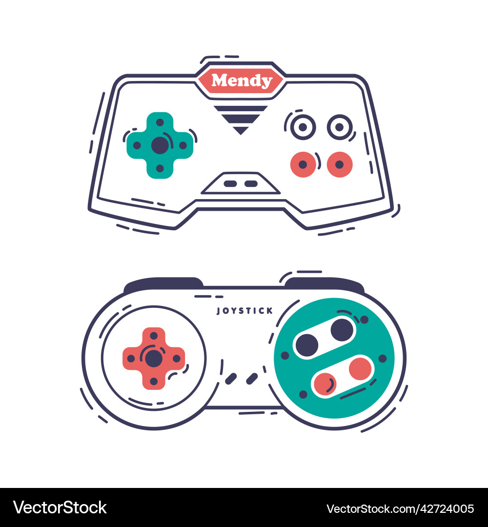 Gamepad as game controller and input device Gamepad as game controller and input device Vector Image