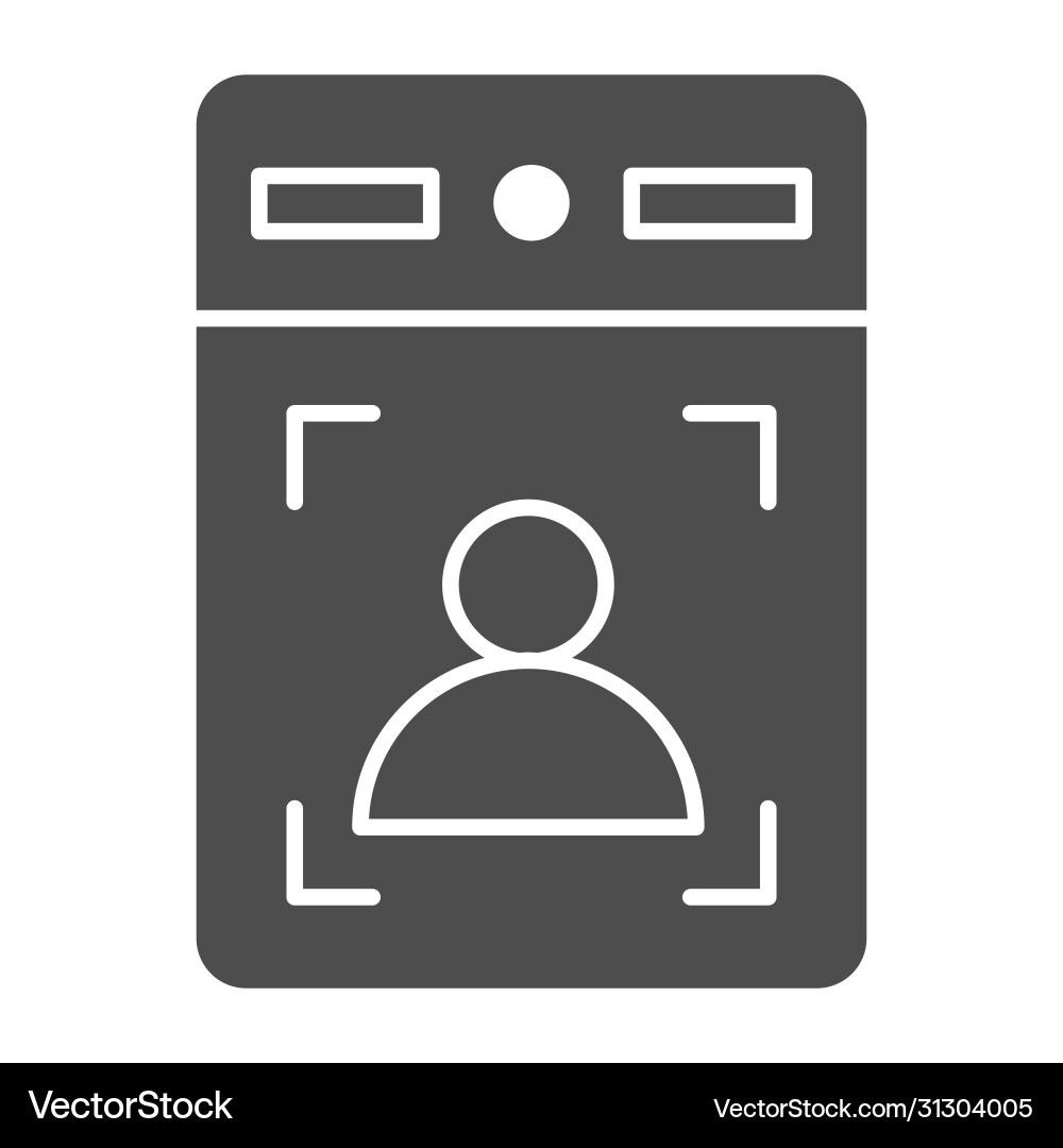 Intercom with guest solid icon smart home symbol Intercom with guest solid icon smart home symbol Vector Image