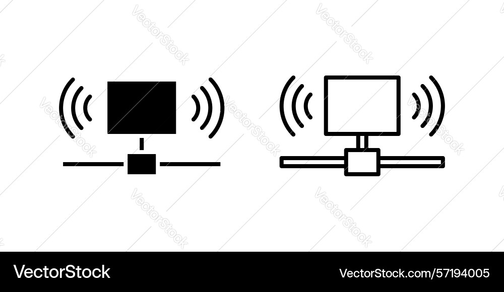 Lan network icon set depicting local computer Vector Image