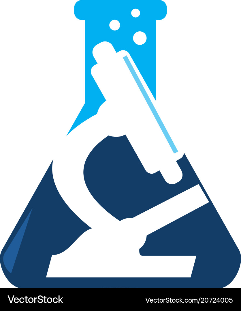 Microscope and flask Microscope and flask vector image