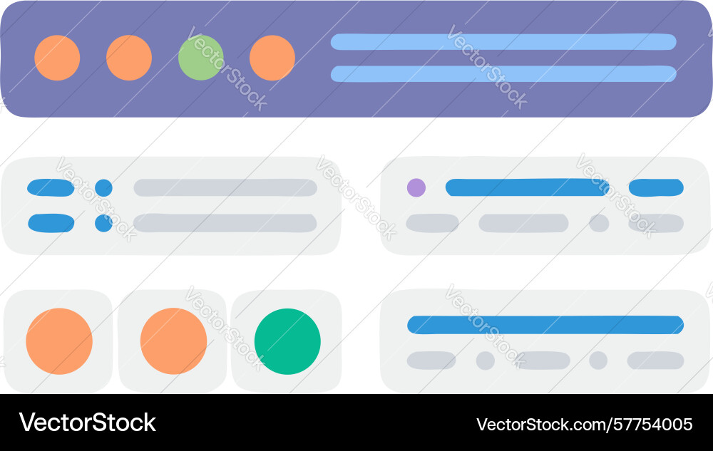 Modern dashboard interface for web analytics vector image