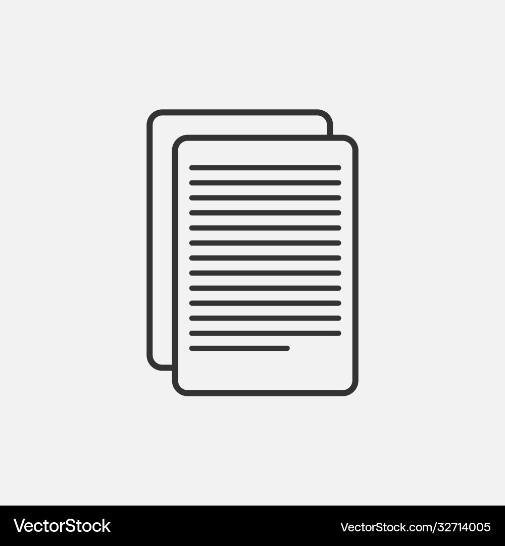 Paper document linear Paper document linear vector image