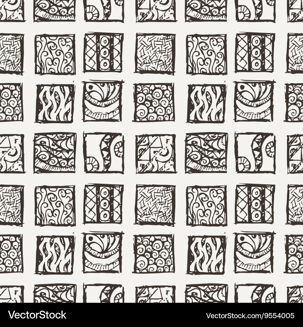 Patterned background in the style of maya vector image