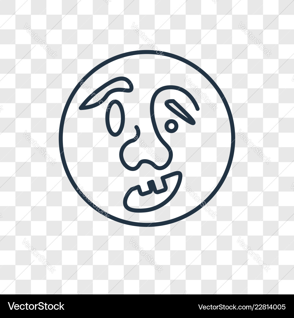 Quasimodo concept linear icon isolated Quasimodo concept linear icon isolated vector image