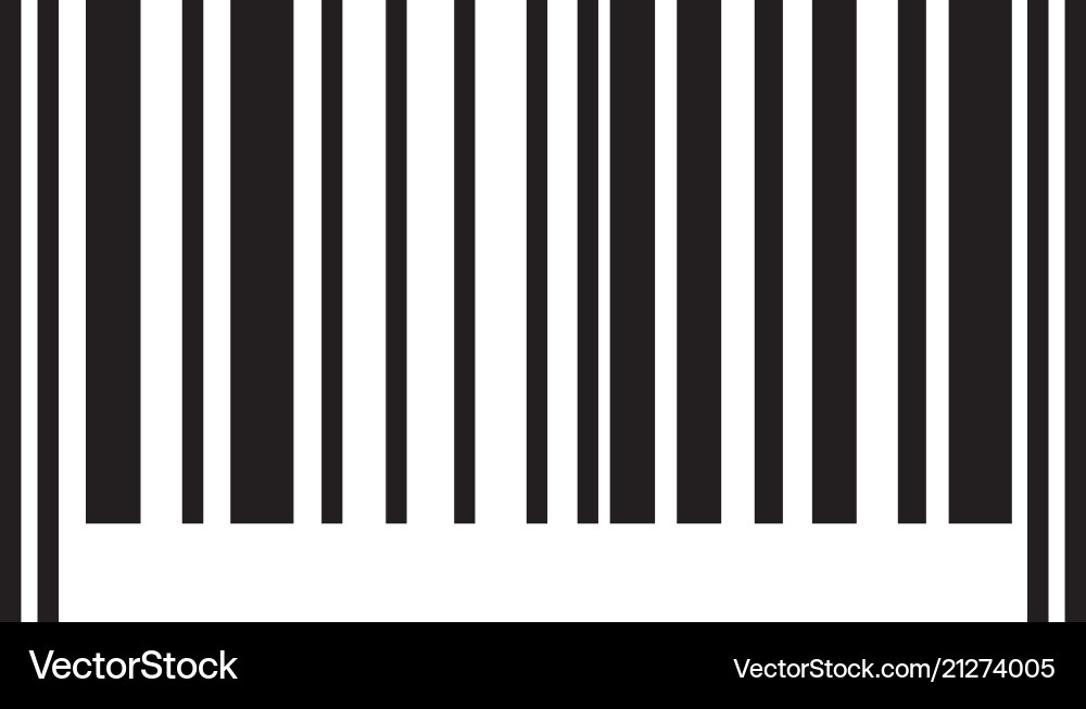 Realistic bar code icon a modern simple flat Realistic bar code icon a modern simple flat vector image