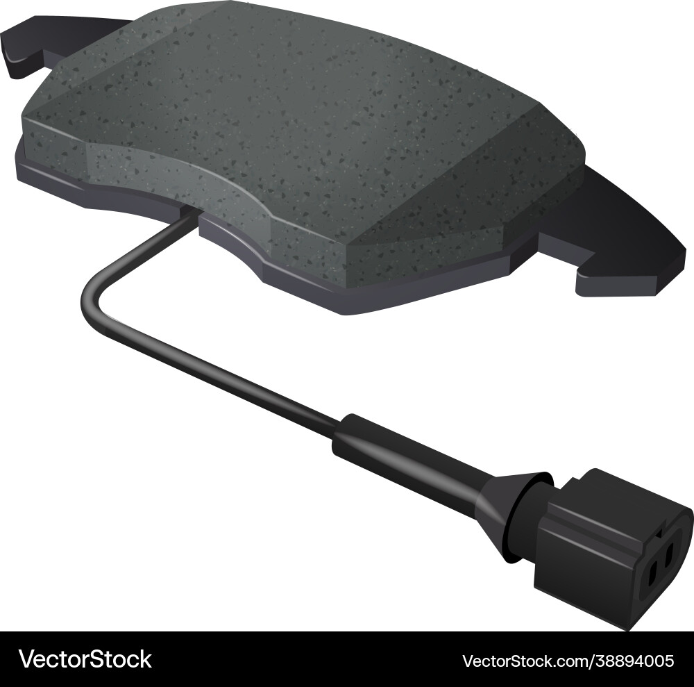 Set new car break pads with sensor Set new car break pads with sensor Vector Image