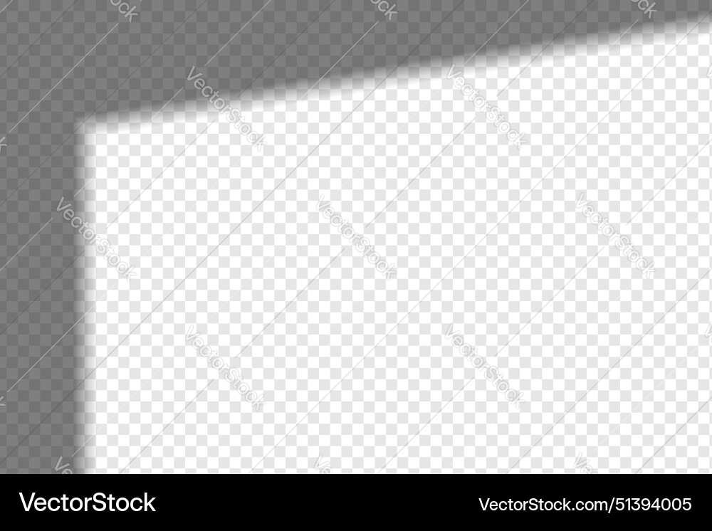 Shadow overlay effect soft realistic Shadow overlay effect soft realistic vector image