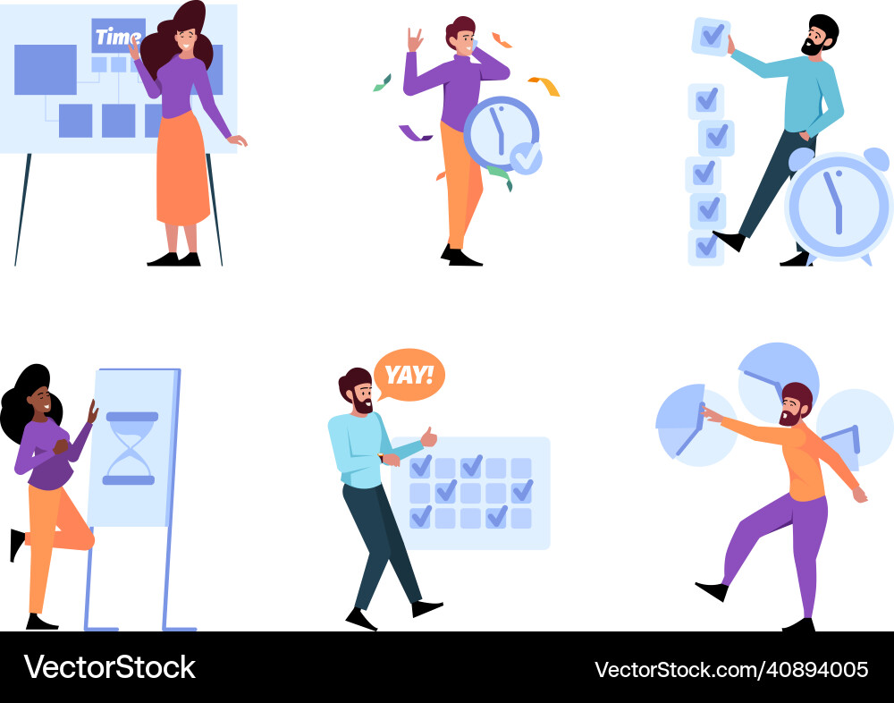 Time Management & Productivity Vector Image