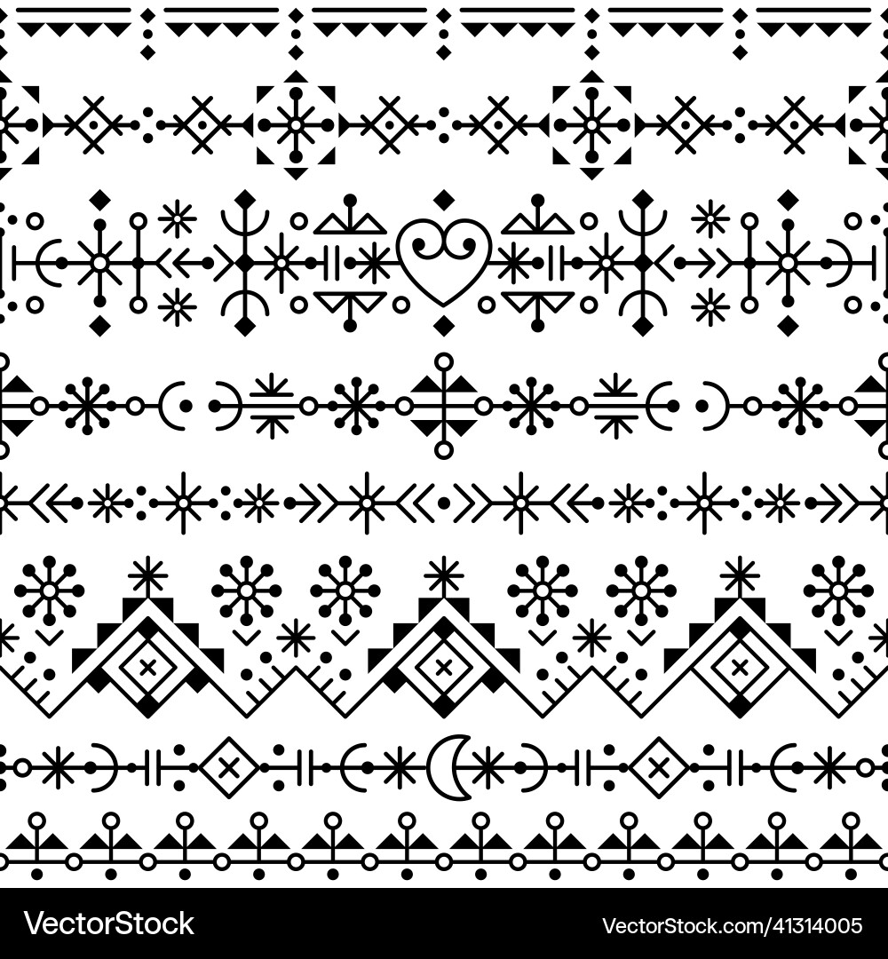 Tribal-line-art-seamless-1 vector image