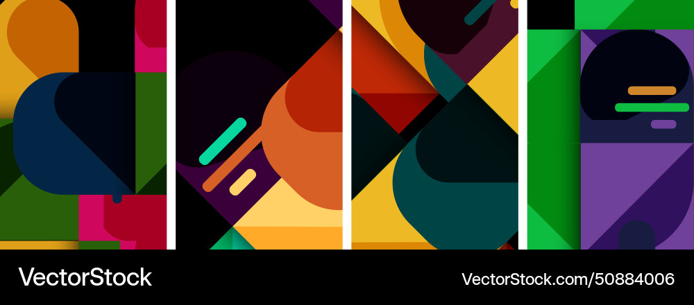 Balance movement geometric backgrounds poster Balance movement geometric backgrounds poster vector image