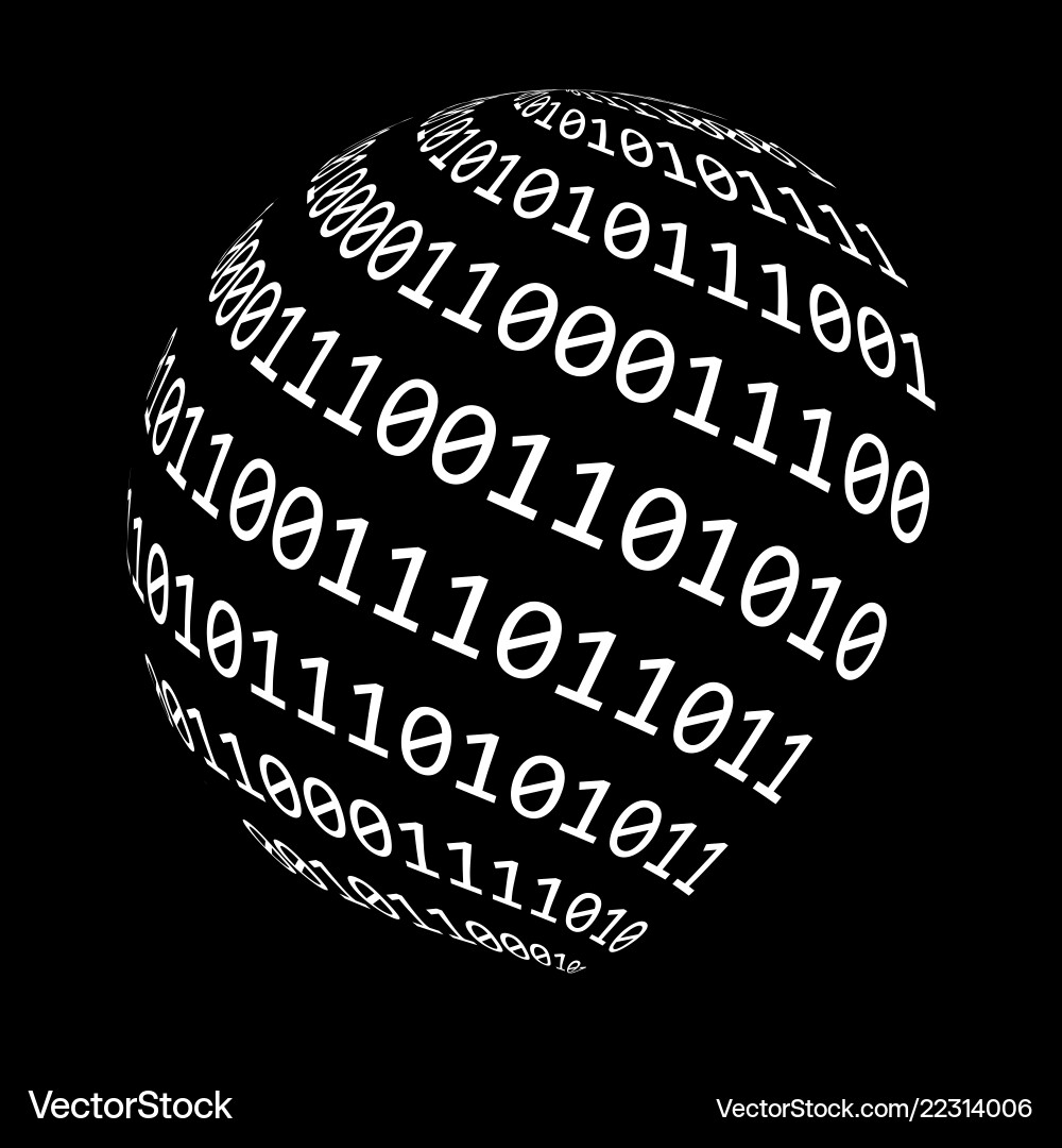 Binärcode Globus Symbol-Symbol-Design Binärcode Globus Symbol-Symbol-Design vektorbild