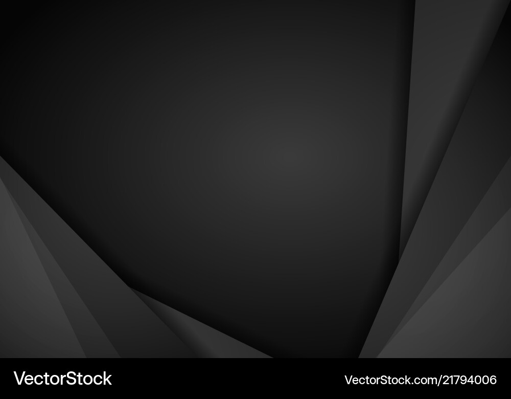Black background overlap dimension grey message Black background overlap dimension grey message vector image