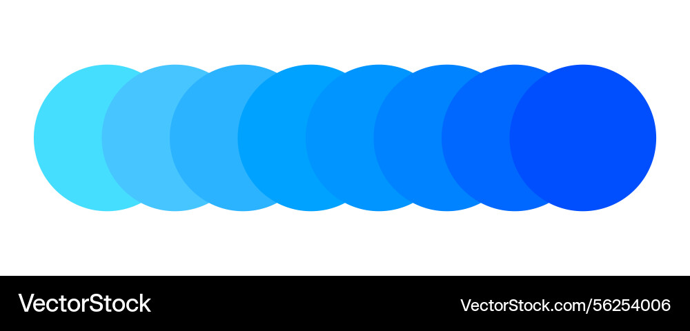 Blue tone circles gradient color range circular Blue tone circles gradient color range circular vector image