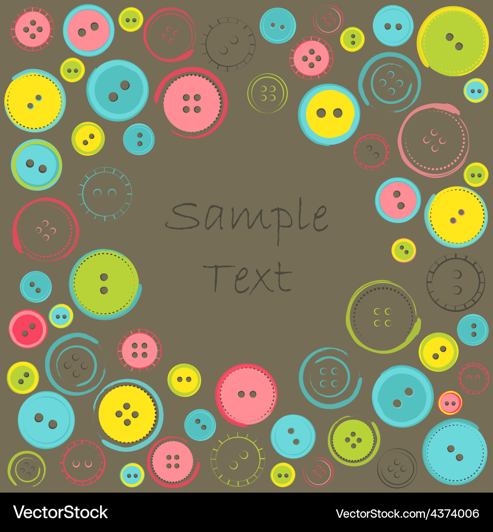 Button Frame with Sample Text Vector Image