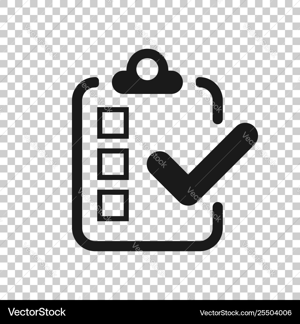 Checkmark Document Icon - Audit & Approval vector image