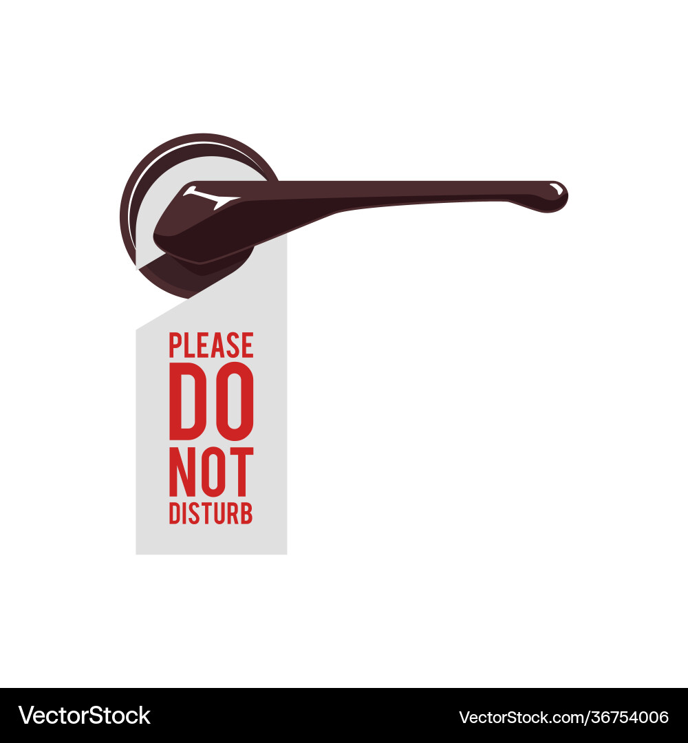 Classic warning tag on door handle with text do vector image