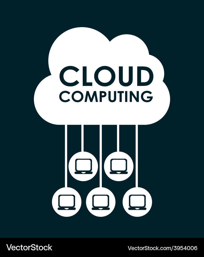 Cloud computing vector image