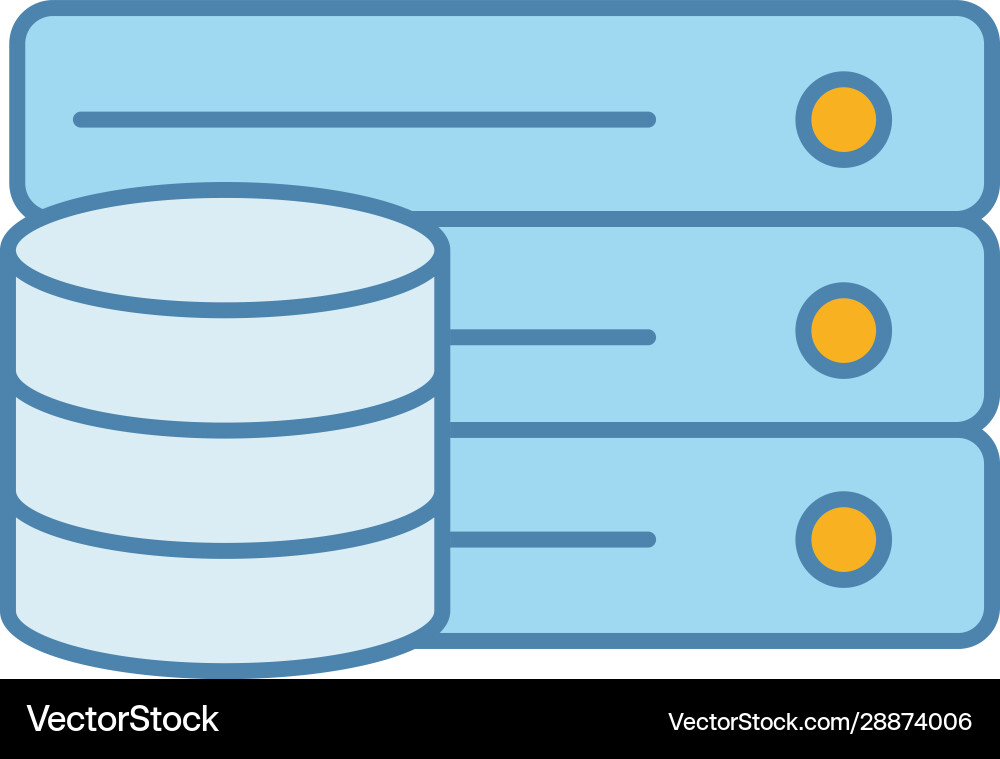 Database color icon Database color icon vector image