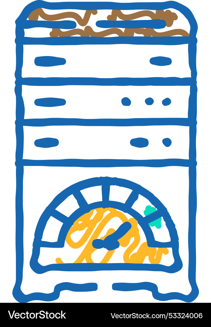 Database performance icon doodle Database performance icon doodle vector image