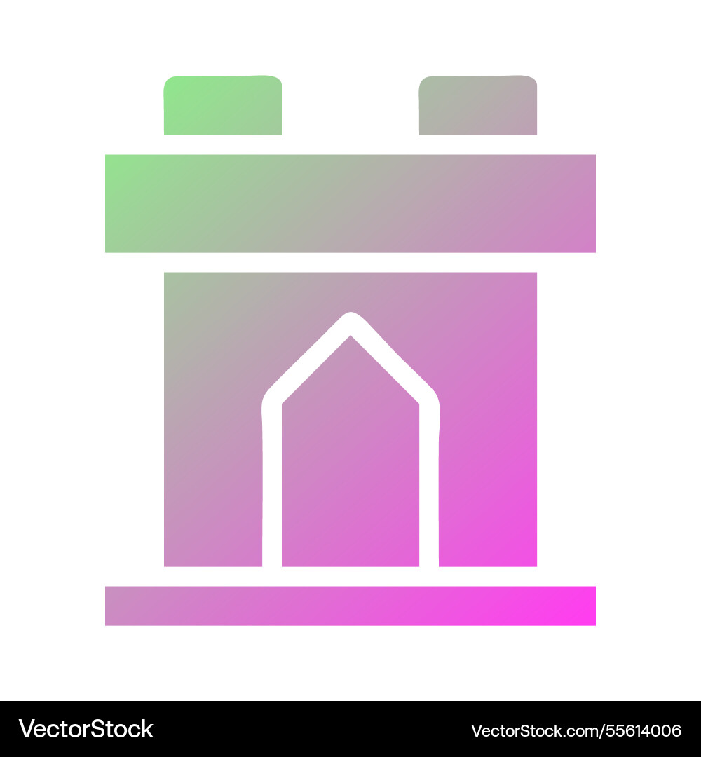 Elegant castle icon in gradient color scheme vector image
