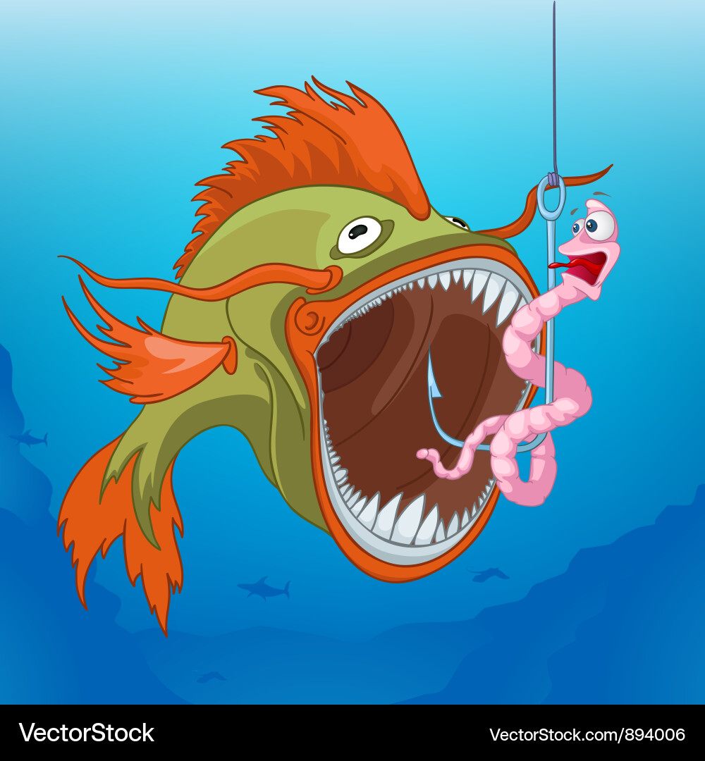 Vector Croc Fishhing Fishing Royalty Free Vector Image - VectorStock