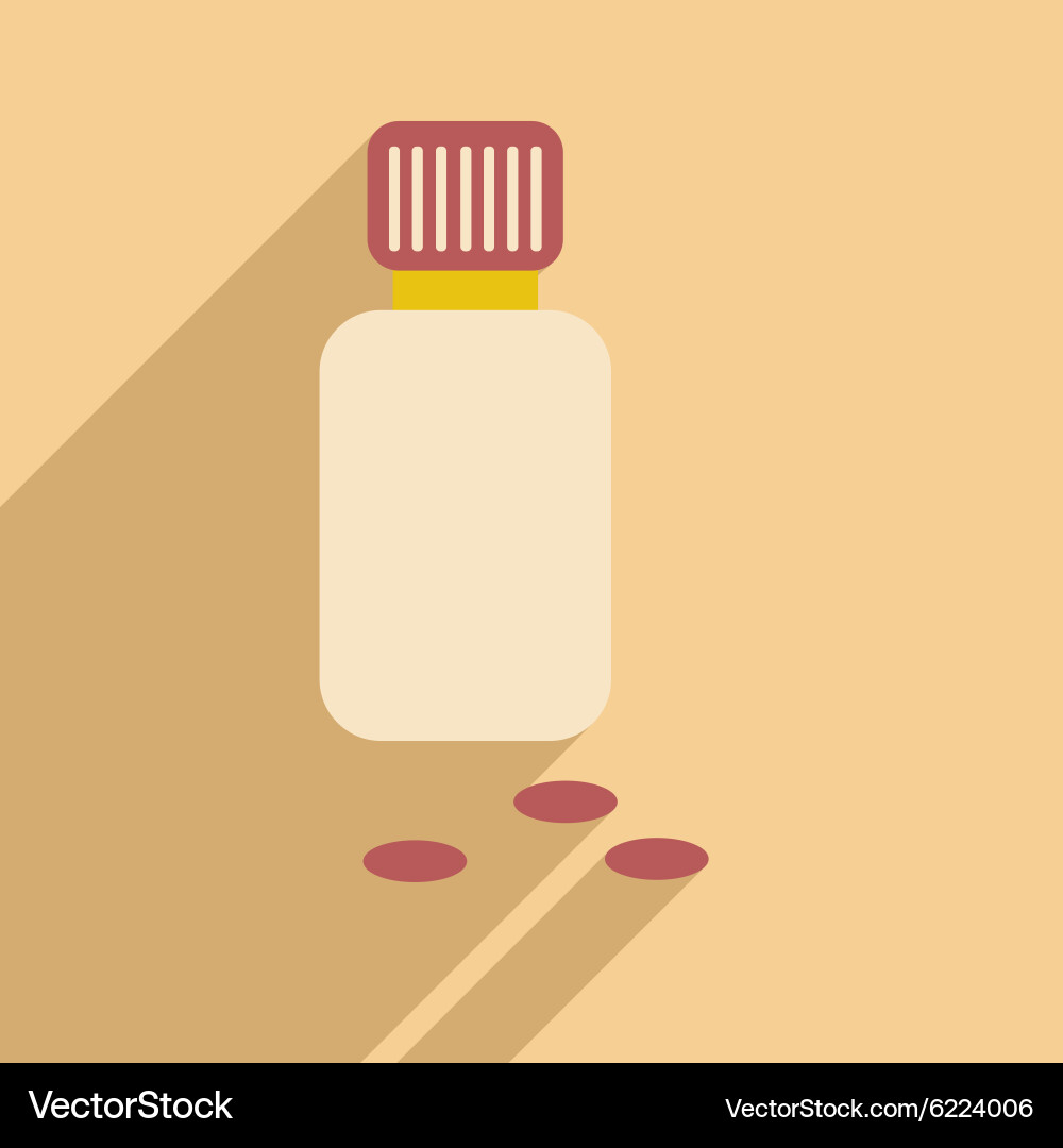 Flat with shadow icon and mobile application Vector Image
