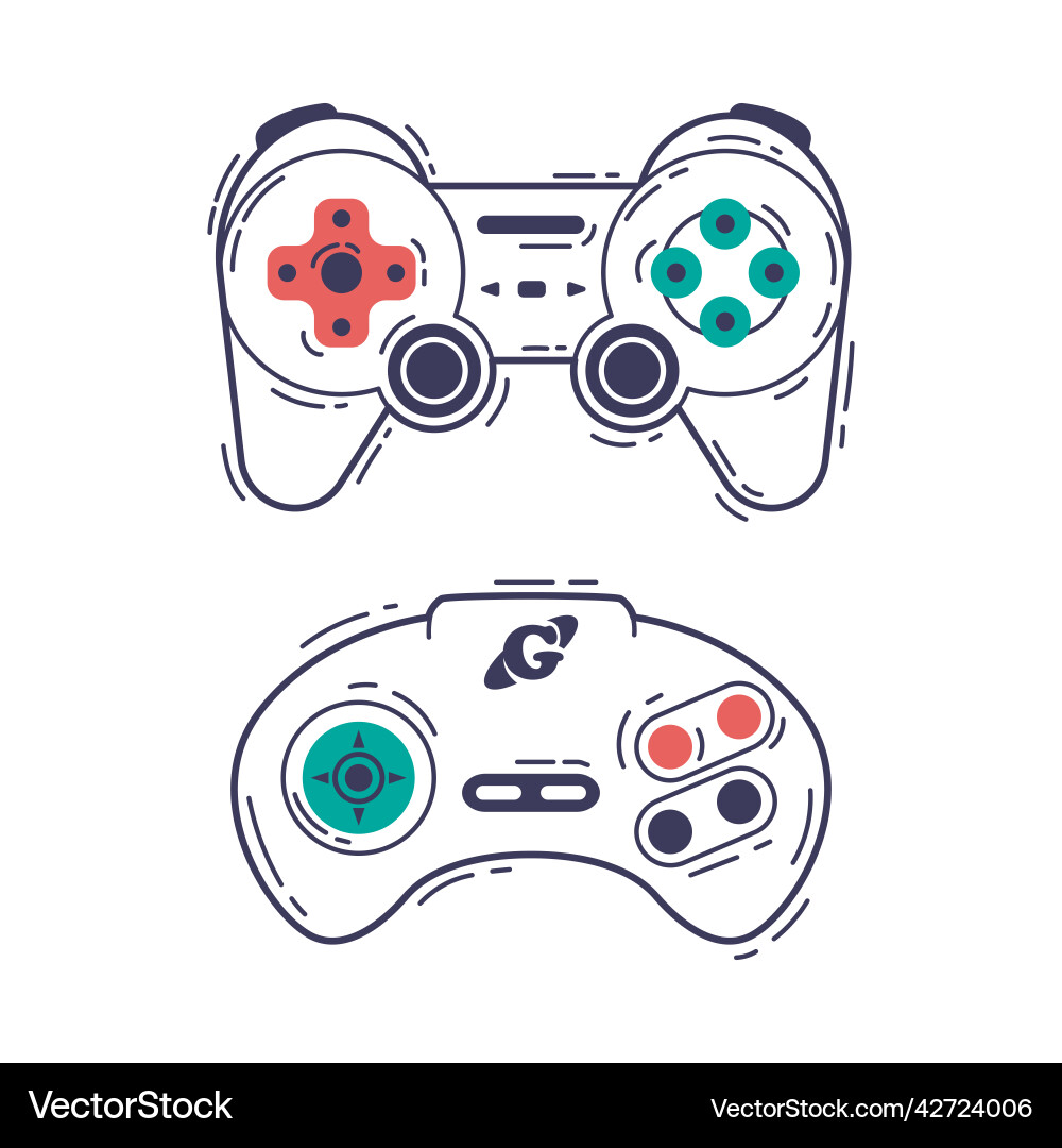 Gamepad als Spielsteuerung und Eingabegerät Gamepad als Spielsteuerung und Eingabegerät vektorbild