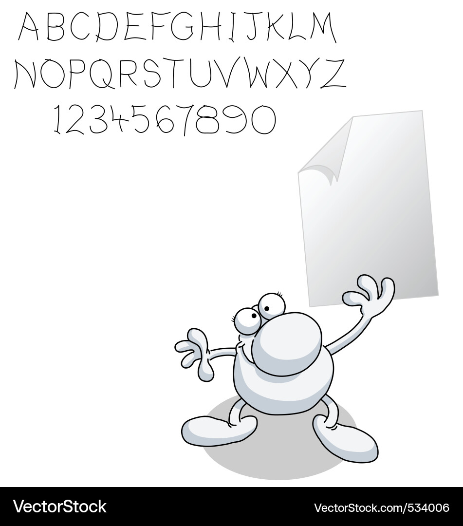 Man with blank paper Vector Image