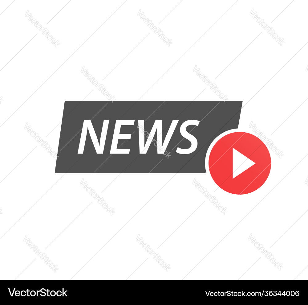 One red live streaming icon symbol and button vector image