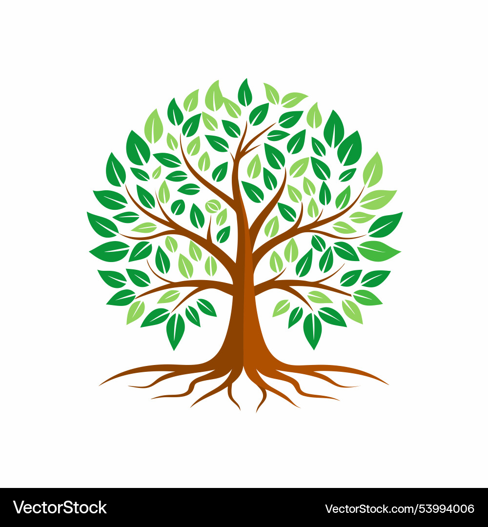 Tree roots flat style Vector Image