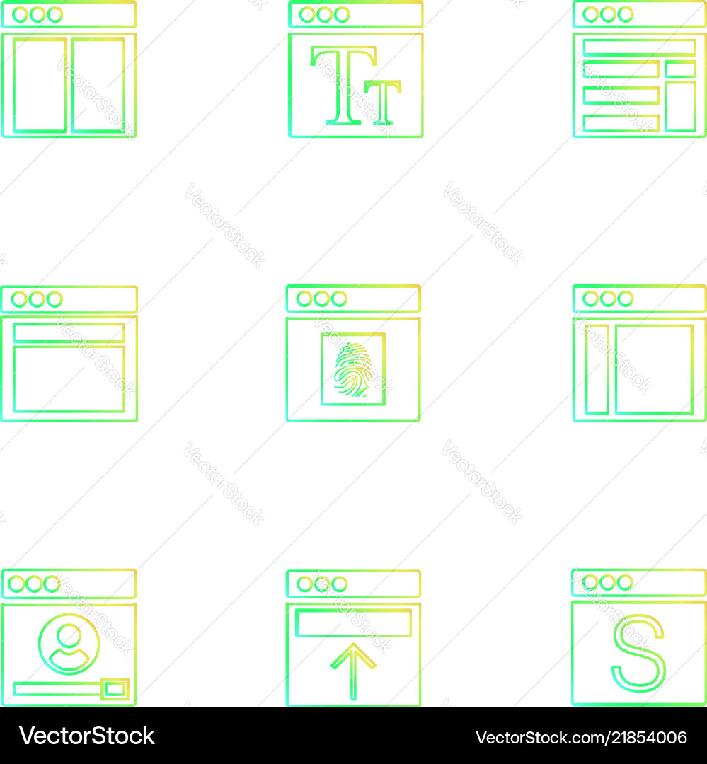 Website web user interface app eps icons Vector Image