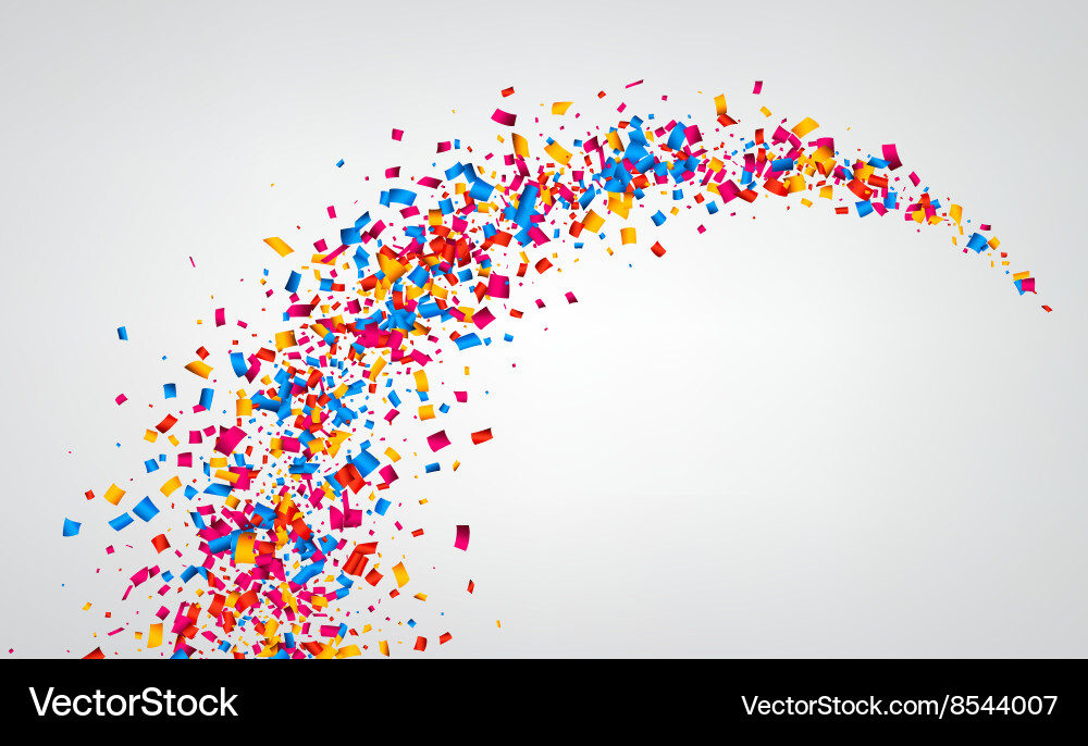 Background with color confetti Vector Image