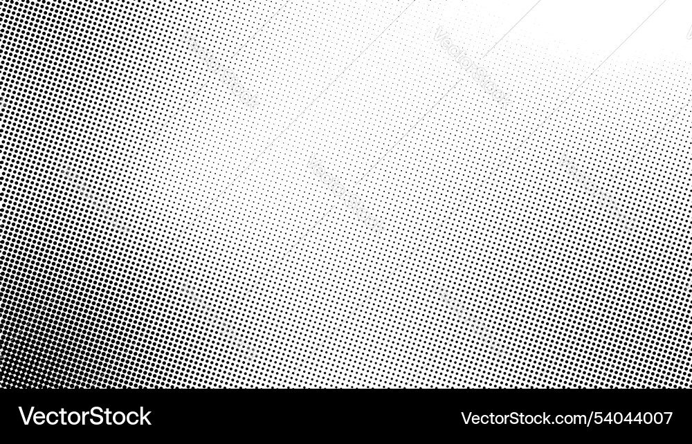 Black and white dotted halftone gradient Vector Image