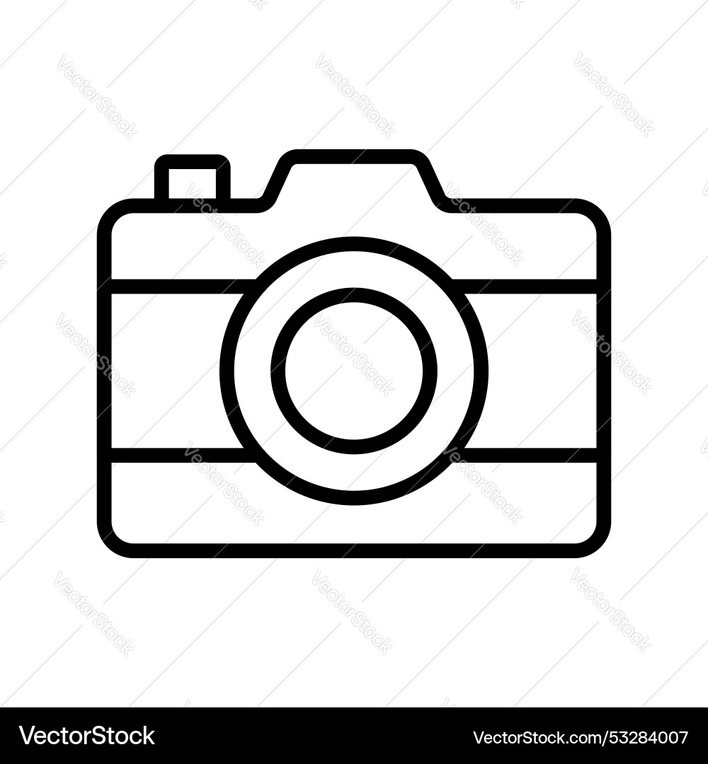 Camera icon outline style design isolated Camera icon outline style design isolated vector image