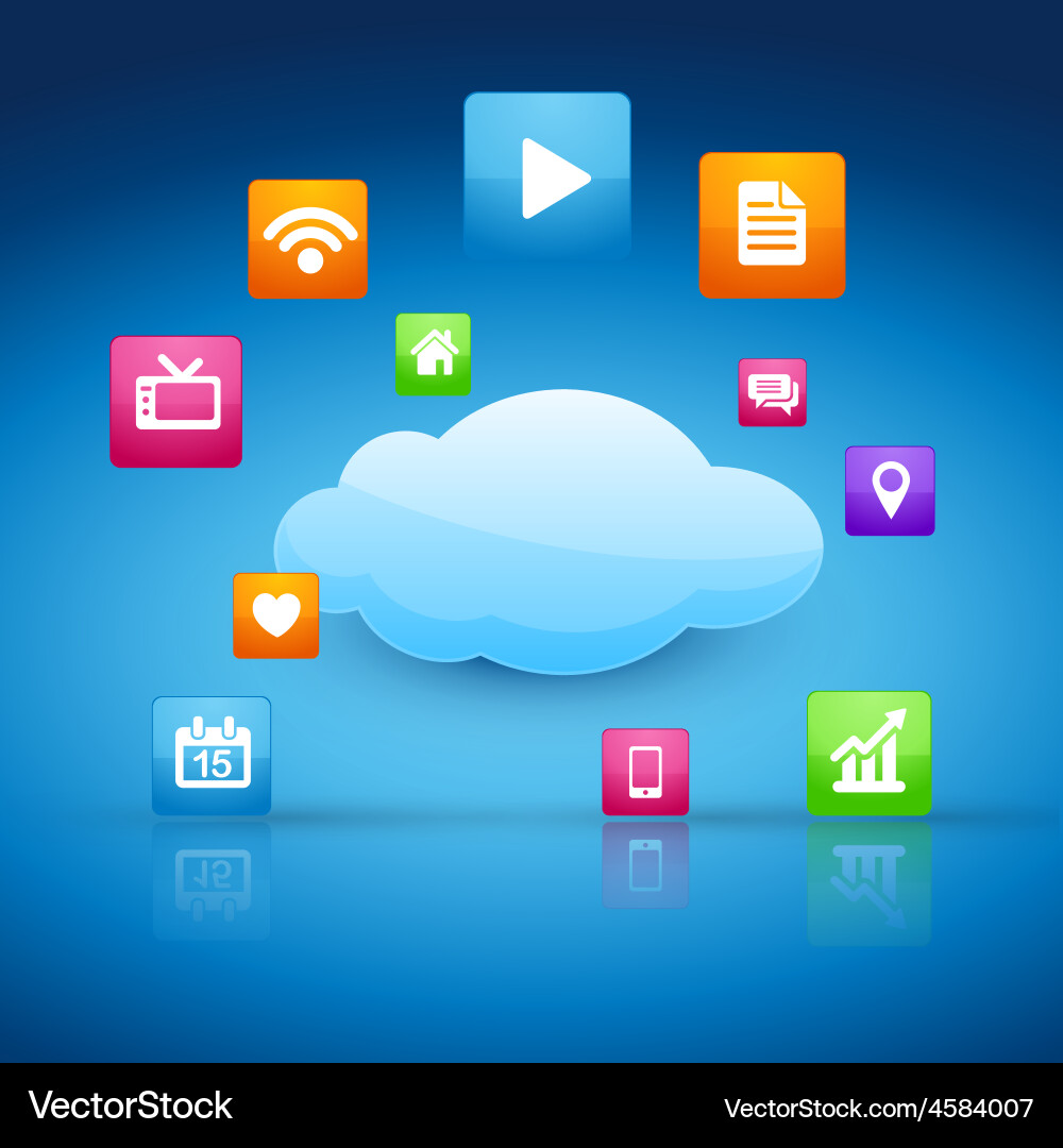 Cloud computing Vector Image
