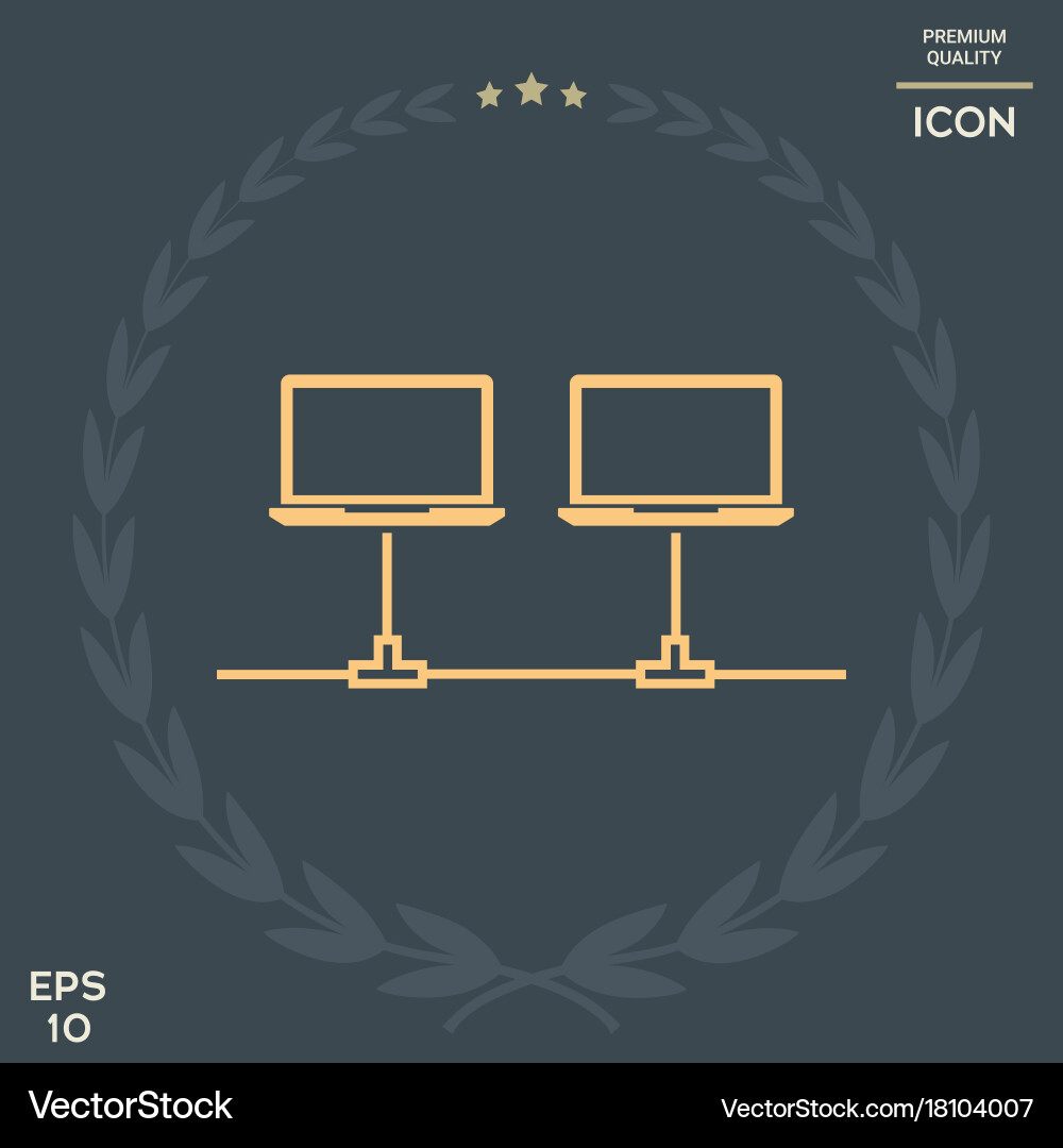 Computer network icon vector image