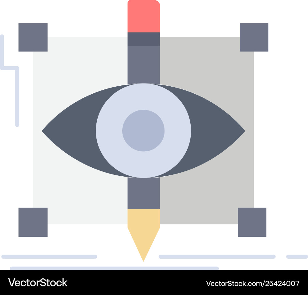 Design draft sketch sketching visual flat color Vector Image