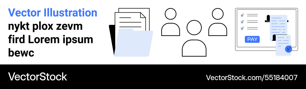 Document sharing with figures file folders Document sharing with figures file folders vector image