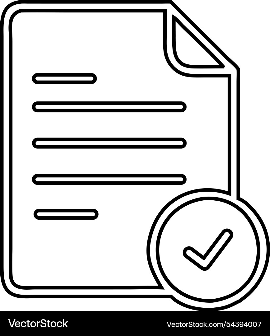 Document validated icon Vector Image