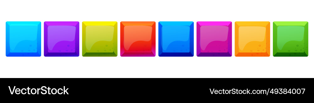 Game bricks set colorful blocks puzzle Vector Image