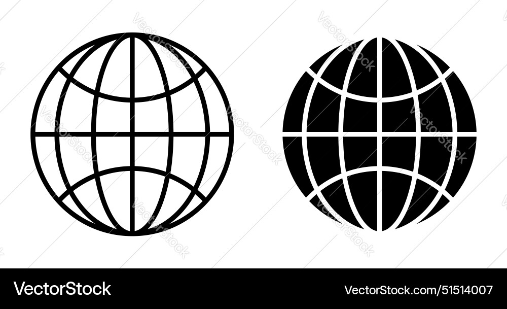 Globe icon Royalty Free Vector Image - VectorStock