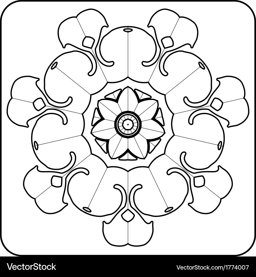 Gothic style pattern of curves vector image