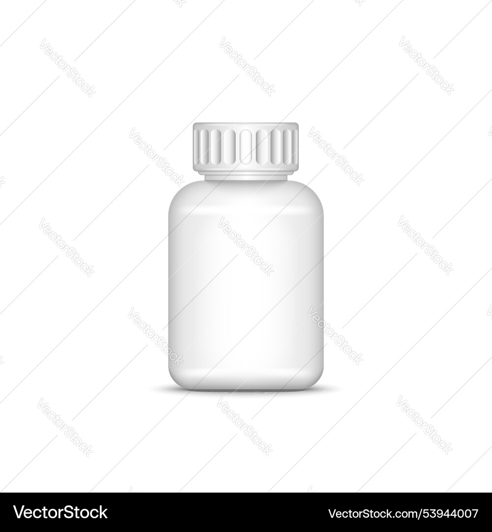 Kunststoff opaque weiße Pille Flasche leere Mockup Kunststoff opaque weiße Pille Flasche leere Mockup vektorbild