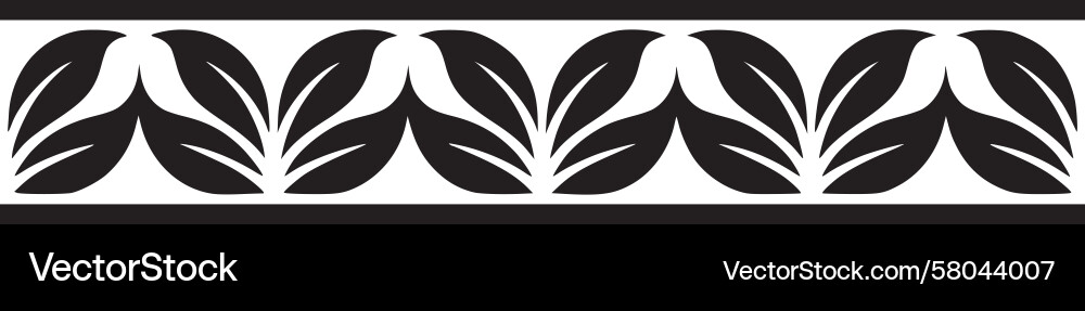 Leaf Border Pattern Vector Image