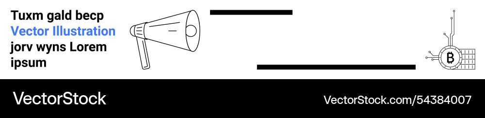 Megaphone and target symbol with blue highlighted Megaphone and target symbol with blue highlighted vector image
